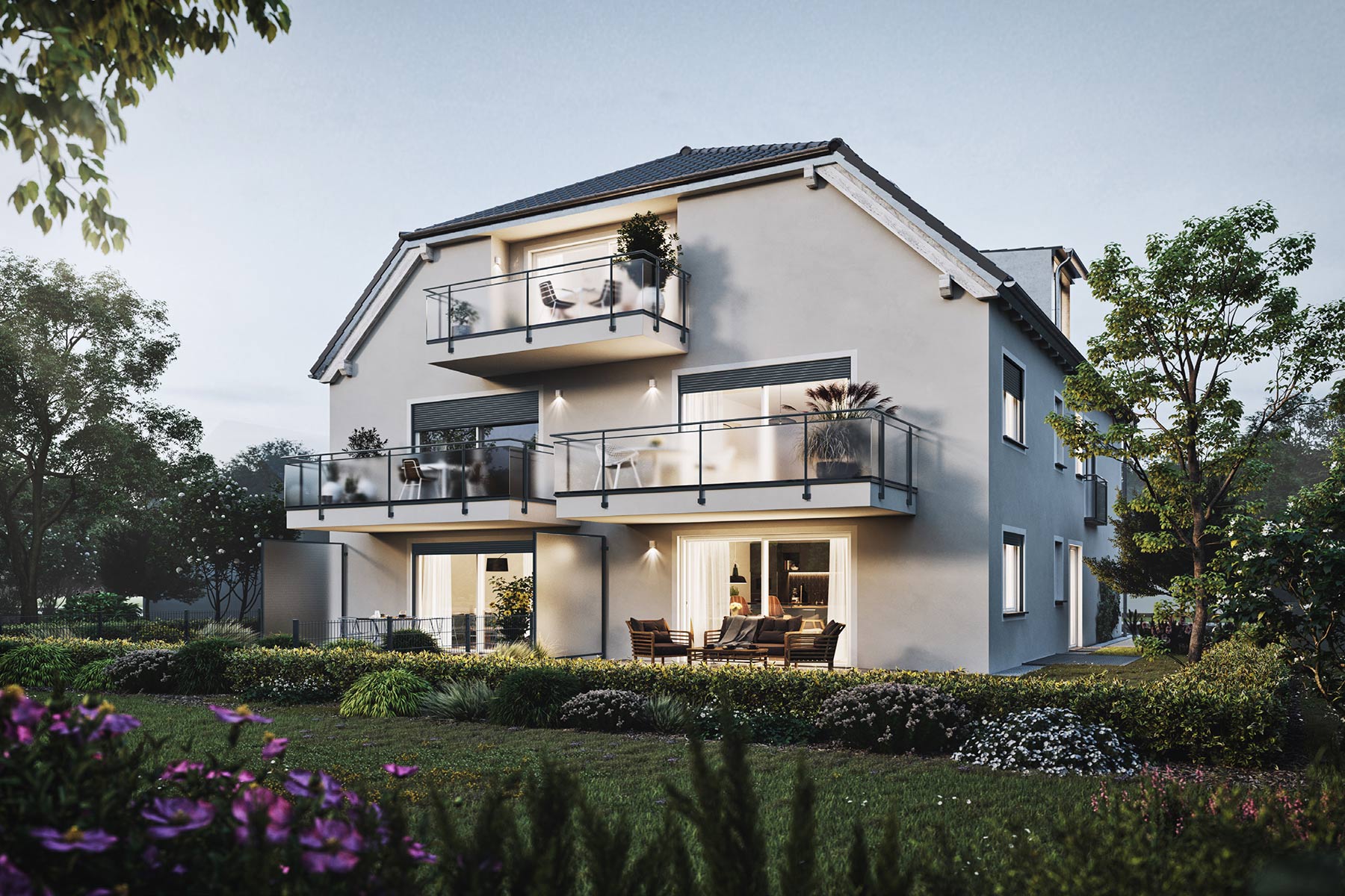 Baubeginn erfolgt - Alle Wohnungen sind verkauft - Exklusive Stadtvilla in Top-Lage  Kniggestr. 16 in 81739 Waldperlach 